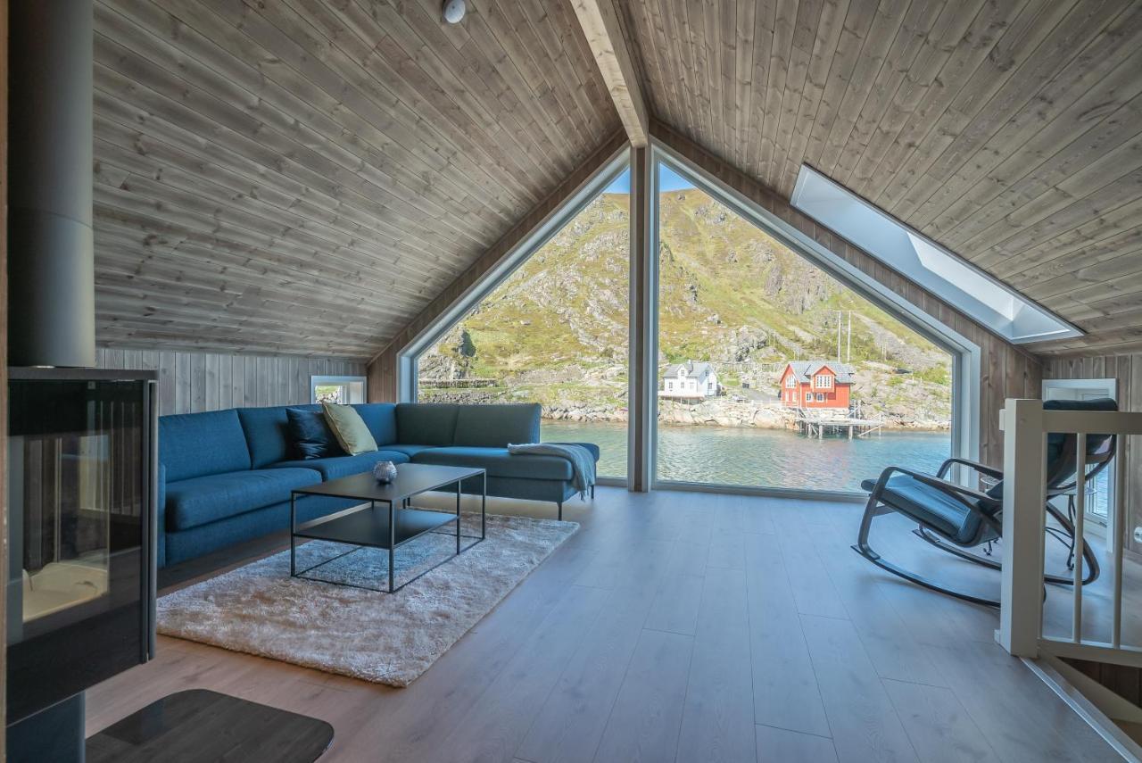Seafront New Cabin In Lofoten Ballstad Exterior foto